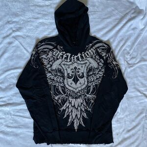 rare affliction hoodie